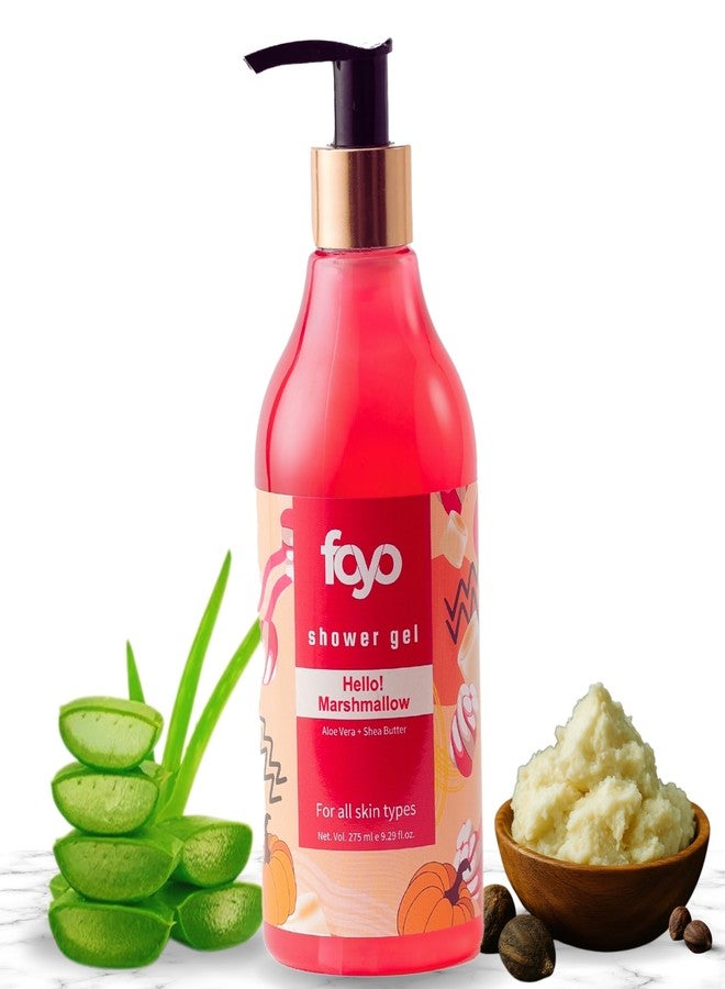 FOYO Hello! Marshmallow Deep Cleansing Bodywash - 275 ml | Paraben & SLS-Free Shower Gel for Men & Women | Moisturizing & Hydrating | Prevents Dry, Rough, Skin | Softer & Smoother Skin with Aloe Vera - Image 1
